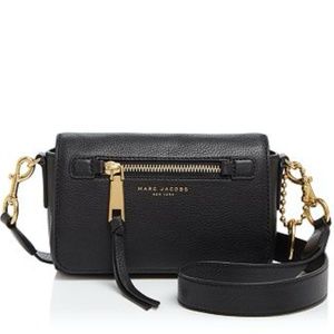 MARC JACOBS Recruit Leather Crossbody Bag - Black